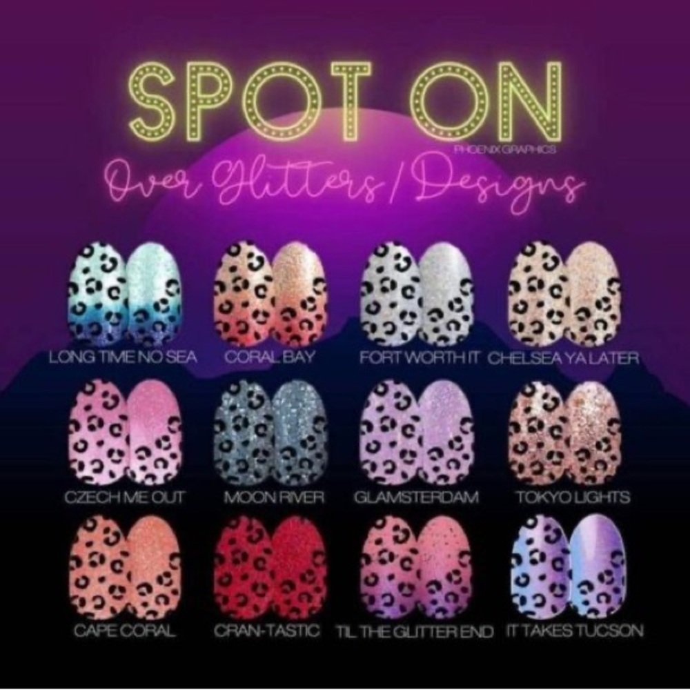 Color Street SPOT ON Clear Overlay Black & Clear Leopard Animal Print Set - Picture 6 of 6